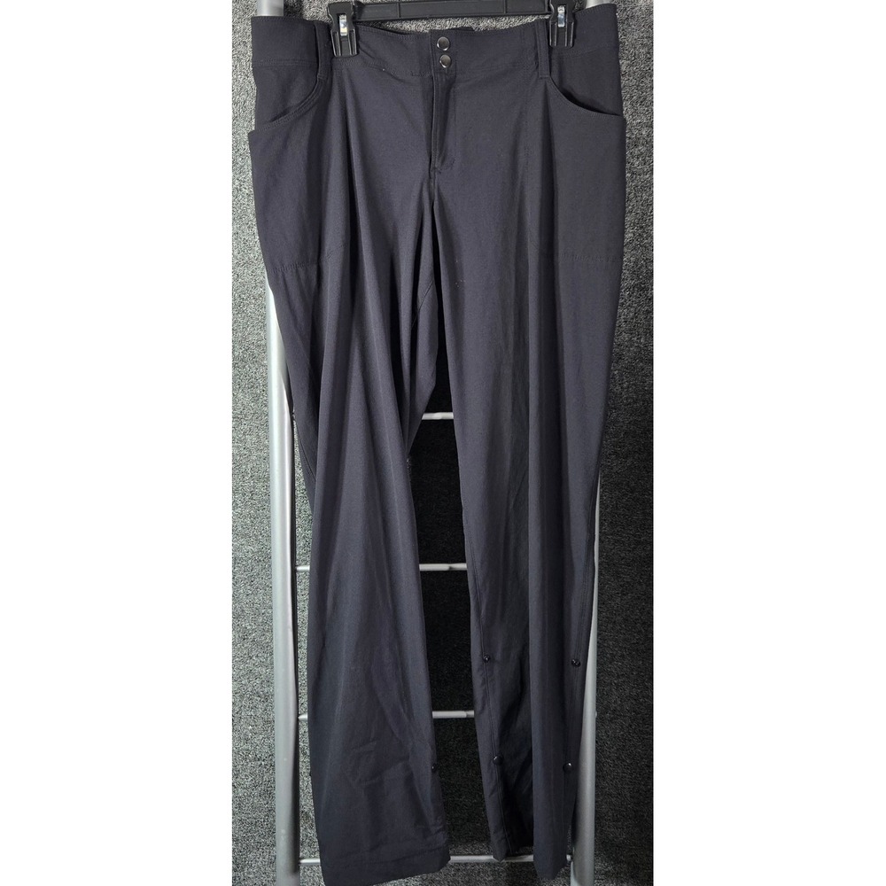 Alpine Design Womens 12 Black Ripstop Hiking Pants Modern Fit Snap Cuff Stretch